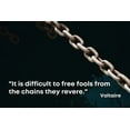 thumbnail image 2 of ArtsyQuotes 14x11 Black Ornate Wood Framed with Double Matting Museum Art Print Titled - Voltaire Quote: Free Fools, 2 of 4