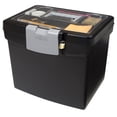 thumbnail image 1 of Archivador portátil Storex 61504B02C con tapa XL negra, 1 of 9