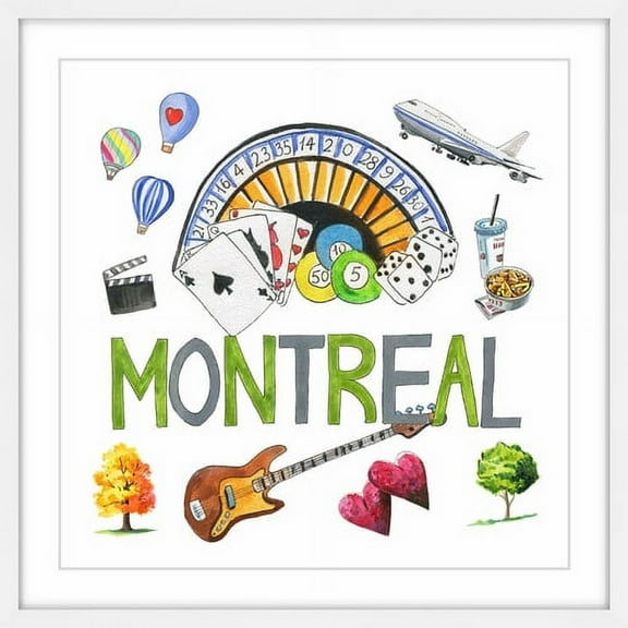 "Dazzling Montreal" Framed Painting Print