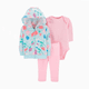 thumbnail image 4 of 2025 New Bebe Baby Girls Boys Clothes Hooded Cotton Fleece Sweater+Trousers+Bodysuits Winter 3 Pieces Sets Newborn baby clothing, 4 of 5