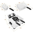 thumbnail image 4 of VUSIGN 1800W 5.3QT Deep Fryer with 3 Frying Baskets, Adjustable Temperature, Lid with Viewing Window, Stainless Steel, 4 of 10