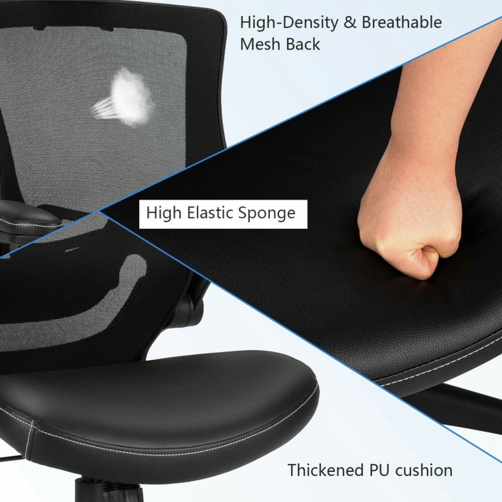 Demi Bonn High-Back Executive Office Chair with Adjustable Lumbar Support and Headrest for Home, Bedroom, Study, Black