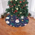 thumbnail image 2 of FMSHPON Cute Cartoon Santa Claus Christmas Xmas Christmas Tree Skirt Stand Mat for Holiday Party Decoration Indoor Outdoor 48 inches, 2 of 3