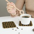 thumbnail image 4 of Bingfone Vintage Maple Leaves With Leopard Leather Drinks Coasters with Set of 6,Suitable for Home Kitchen,Coffee Cup Coasters Home Gift, 4 of 7