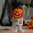 thumbnail image 6 of 100Fens Halloween LED Lights Pumpkin Riders Tabletop Ornament Decoration Glowing Small Pumpkin Head Ghost Resin Yard Decoration Fall&nbsp;Decor, 6 of 6