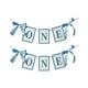 thumbnail image 1 of Banner de trona para niña, pancarta de trona con lazo azul, decoraciones para primer cumpleaños, 2 unidades, 1 of 9