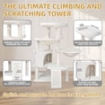 thumbnail image 5 of AIWIKIDE Cat Tree Cat Tower with Cat Scratching Posts,Activity Centre Climbing Tree Cat Furniture with Cat Condo and Two Hammocks,Beige, 5 of 7