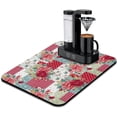 thumbnail image 4 of Coffee Bar Mat Accessories for Countertop Absorbent Anti-Slip Silicone Pioneer Flower Dish Drying Mats for Kitchen Counter Draining Pad Decor Gift Fit Coffee Maker Coffee Pot Espresso Machine 24x18in, 4 of 5