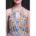 thumbnail image 4 of Bimba Robe Maxi à Fleurs pour Femmes Sans Manches à Col Ras du Cou et Dos Nu avec Fentes Latérales - Moyen, 4 of 6