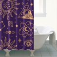thumbnail image 4 of Gothic Shower Curtain Set - Dark Celestial Moon & Star Print, Mystical Cosmic Bath Decor, Waterproof Polyester 72"Wx72"L, Goth Aesthetic Gift, 4 of 5