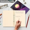 thumbnail image 4 of FORMRS 1-Subject Spiral Notebook 8" x 5" College Ruled 60 Refillable Sheet A5 Hard Cover, Black Neon Road, 4 of 7