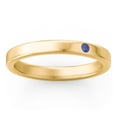 thumbnail image 3 of Stackable Birthstone Ring with Engraving - Blue Sapphire (September), 3 of 7