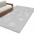thumbnail image 6 of Grey Dandelion Area Rug 4x6 Washable Rug Non Slip Spring Modern Minimalist Country Flower Large Area Rug Indoor Floor Carpet for Entryway Bedroom Kitchen Living Room Home Office Dining Room Nursery, 6 of 8