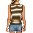 thumbnail image 5 of Women's Striped Tank Tops Crewneck Sleeveless Tank Casual Summer Shirts, XL, 5 of 5