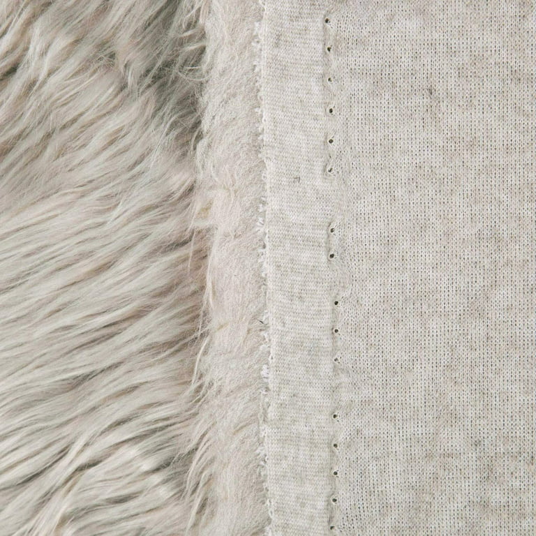 FabricLA Shaggy Faux Fur Fabric - 15 X 15 Inches Pre-Cut - Use Fake Fur  Fabric for DIY, Craft Fur Decoration, Fashion Accessory, Hobby - Beige