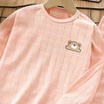 thumbnail image 4 of Gubotare Girls Pajama Sets Girls Pajama Sets Snug Fit Long Sleeve Shirring Sleepwear, Soft Breathable Kids PJs Size 9-10 (Light Pink,9-10 Years), 4 of 4
