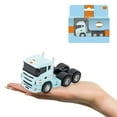 thumbnail image 5 of 1:64 Alloy Trailer Truck Model, Qiopertar Under $5 Alloy Car Model 1-64 Small Trailer Container Truck Edition Power Childrens Toy Car Model Ornament, 5 of 6