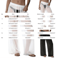 thumbnail image 4 of Delayuji Women's Cover Up Pants Transparency Mesh Chiffon Beach Pants Wide Leg Pant Bikini Bottom Cover Up, 4 of 5