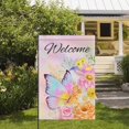 thumbnail image 4 of Spring Garden Flag 12x18 Double Sided Vertical, Small Butterfly Floral Flower Welcome Garden Yard House Flags Outside Outdoor House Spring Summer Decor, 4 of 5
