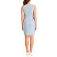 thumbnail image 3 of INSPIRE CHIC Tweed Dress for Women's Business Boat Neck Sleeveless Plaid Sheath Dresses XL Light Blue, 3 of 6