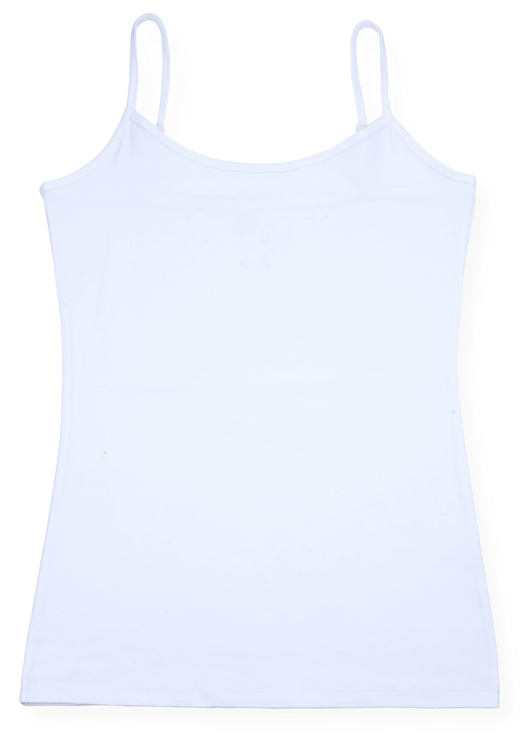 Studio 3 Women's Basic Cami Tank Tops Adjustable Spaghetti Strap Essential Camisole Pack of 12 (6-pc White, 6-pc Grey, X-Large)