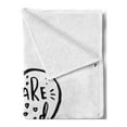 thumbnail image 2 of Romantic Soft Flannel Fleece Blanket, You Are Loved Hand Drawn Style Phrase in a Heart Shape with Stars and Little Dots, Cozy Plush for Indoor and Outdoor Use, 50" x 60", Black White, by Ambesonne, 2 of 5