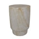 thumbnail image 2 of Soporte para plantas Archi de mesa Benzara, 46 cm, resina blanca jaspeada, 2 of 5