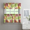 thumbnail image 2 of Sunflower Pumpkin Autumn Kitchen Curtains Set - Thanksgiving Fall Leaves Rustic Farmhouse Window Treatment, 2 of 6
