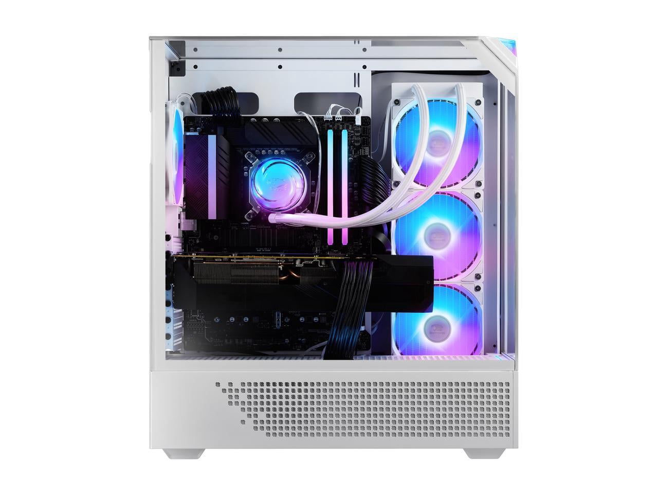 iBUYPOWER Element 9 White Gaming PC Desktop - AMD Ryzen 7 7800X3D - NVIDIA GeForce RTX 5070Ti 16GB - 32GB DDR5 RGB - 1TB NVMe SSD - EWA7N57T01