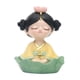 thumbnail image 2 of Estatua de niña, Figura de niña, Decoración, Decorativo, Figura de niña budista, Escritorio Amarillo, 2 of 9