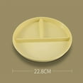 thumbnail image 3 of Maoww Assiettes Divisées, 3 Compartiments Réutilisables Légers pour Dîner Formation Enfants Jaune, 3 of 9