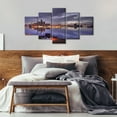 thumbnail image 5 of TISHIRON 5PCS Framed Canvas Wall Art Set,60"x32" Alabama Night Cityscape Canvas Art Decor, 5 of 7