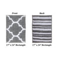 thumbnail image 4 of Better Trends 17" x 24" Bathroom Rugs 100% Polyester Soft Water Absorbent Non Slip Bath Mat Machine Washable Rug Marrakesh Collection - Silver, 4 of 6