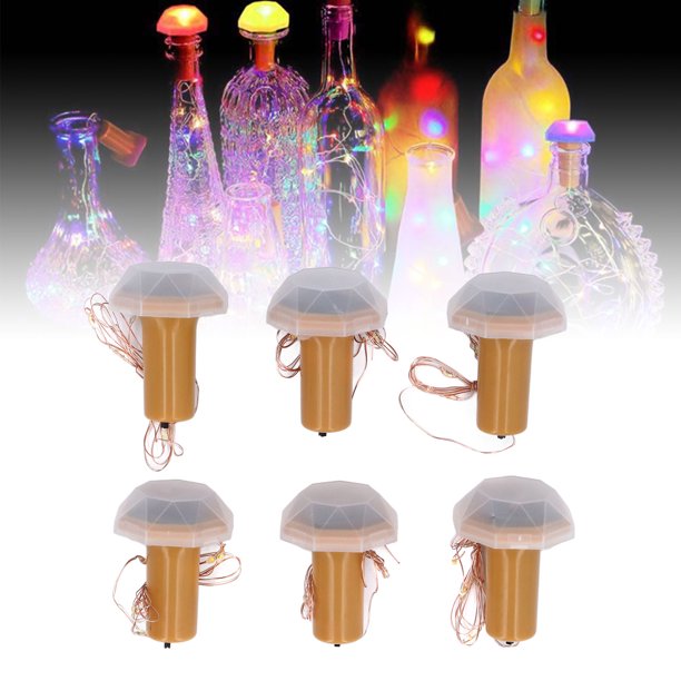 Luz de Cuerda de Botella Solar, 2.49 Pies Con Alambre de Cobre Suave de Cobre LED Botella Luz de Botella para Fiesta de Navidad Para Dormitorio