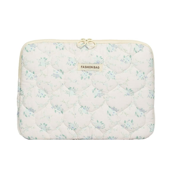 Estuche floral para computadora portátil Wosthever 15 pulgadas blanco