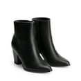 thumbnail image 3 of BURUDANI Women Chunky Block-Heel Ankle Booties Side-Zip Comfort for Office, Date & Street Style, 3 of 7