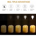 thumbnail image 3 of Velas LED, juego de 9 velas LED sin llama con control remoto y temporizador, vela eléctrica para el hogar, boda, decoración navideña, blanco cálido (sin batería)-, 3 of 4