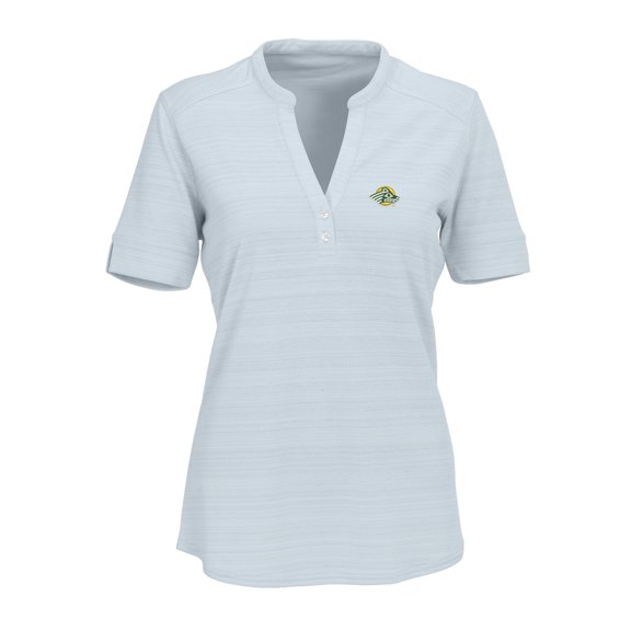 Women's Silver Alaska Anchorage Seawolves Strata Textured Henley Shirt