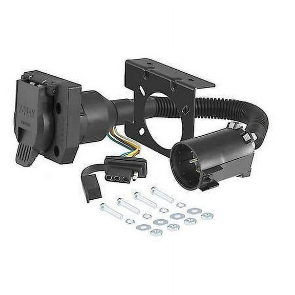 CURT 55774 Dual-Output Vehicle-Side 7-Pin, 4-Pin Connectors, Factory Tow Package and USCAR Socket Required