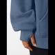thumbnail image 4 of Sudadera con Capucha de Gran Tamaño con Cuello en V y Abertura para el Pulgar para Mujer, Estilo Y2K, Moda de Otoño. Azul Profundo L, 4 of 8