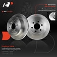 thumbnail image 4 of A-Premium 12.28 in (311.8mm) Rear Solid Disc Brake Rotors + Ceramic Pads Kit Compatible with Dodge Models - Dakota 2003-2004, 6-PC Set, 4 of 8