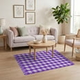 thumbnail image 3 of ODIKA Checkered Buffalo Plaid With Symmetrical Gingham Diagonal Accents for Home Office, Gaming Room, Under Desk, Non-Slip Chair-Friendly, 3 of 7