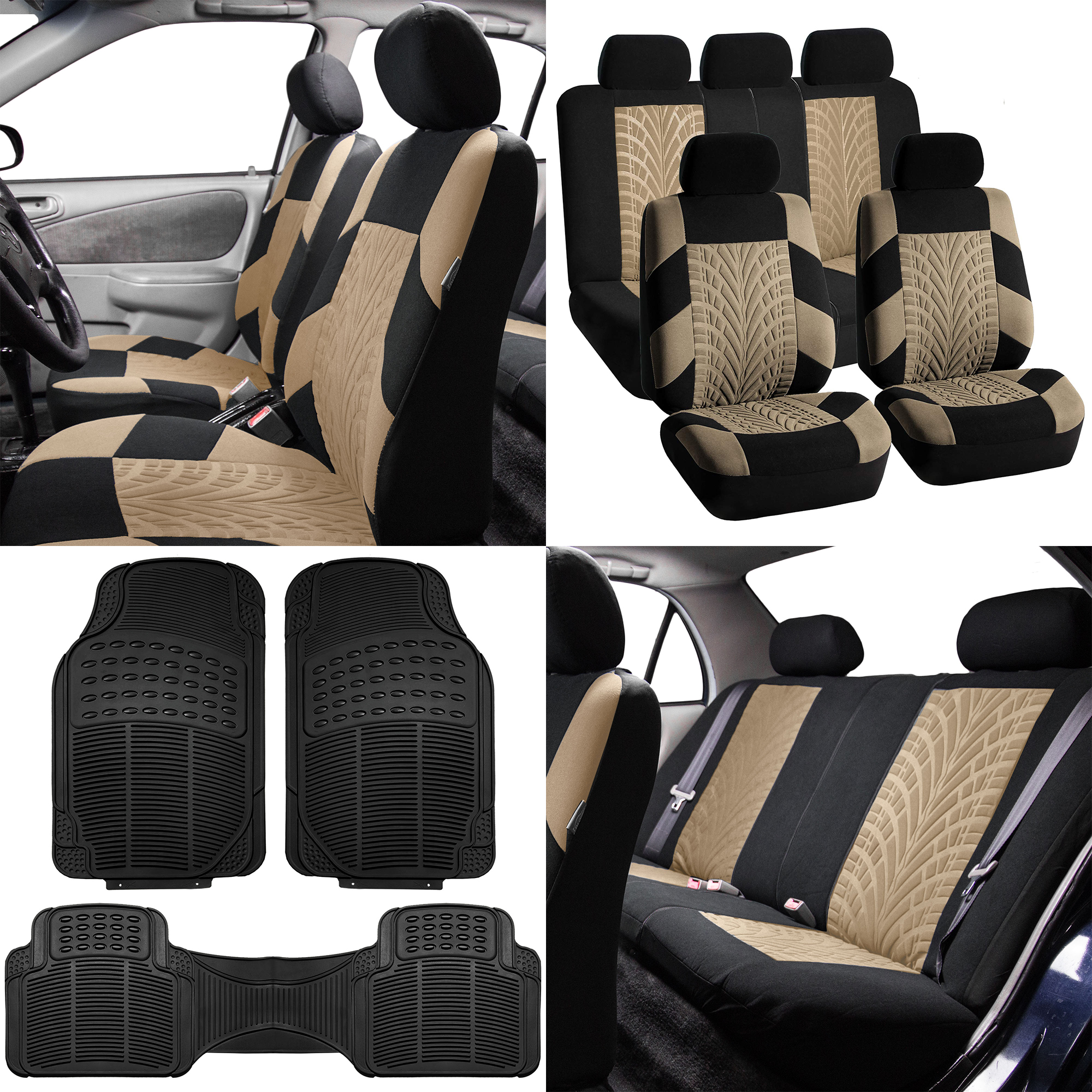 FH Travel Master Car Seat Covers for Auto Full Seat Covers Set with