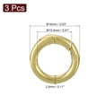 thumbnail image 2 of Uxcell 3Pack Metal Spring O Rings 0.41"(10.4mm), Brass Spring Keyring Buckles Round Snap Buckle for Keychains Purse, 2 of 6