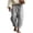 Z38 Gray, variant on Beach Pants for Men Lightweight Linen Harem Pants Loose Flowy Casual Summer Vacation Boho Joggers with Pockets Black,S