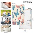 thumbnail image 6 of Yayeee 100% Cotton Hand Towels for Bathroom 16" x 28" Soft Absorbent Kitchen Towel, Green Butterflies, 6 of 7