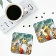 thumbnail image 4 of Naloa Seashell On The Beach Coasters for Set of 4 - PU Leather Coasters, Coasters for Table Cup Tea Coffee Beer, Decorative for Kitchen Homedecor (Round), 4 of 6