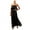 Black - black, variant on Michael Michael Kors Petite Tiered Jacquard Halter Maxi Dress Black PM