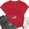 thumbnail image 5 of American Flag Shirts for Women 4th of July T-Shirt Graphic Patriot Tee USA Flag Shirt Tops, 5 of 6