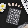 thumbnail image 5 of Butterfly Pattern PET Nail Art Stickers Self Adhesive for Nail Tips Decals Decorations White 10.3x8x0.03cm Pattern: 12~20x6~14mm, 5 of 5
